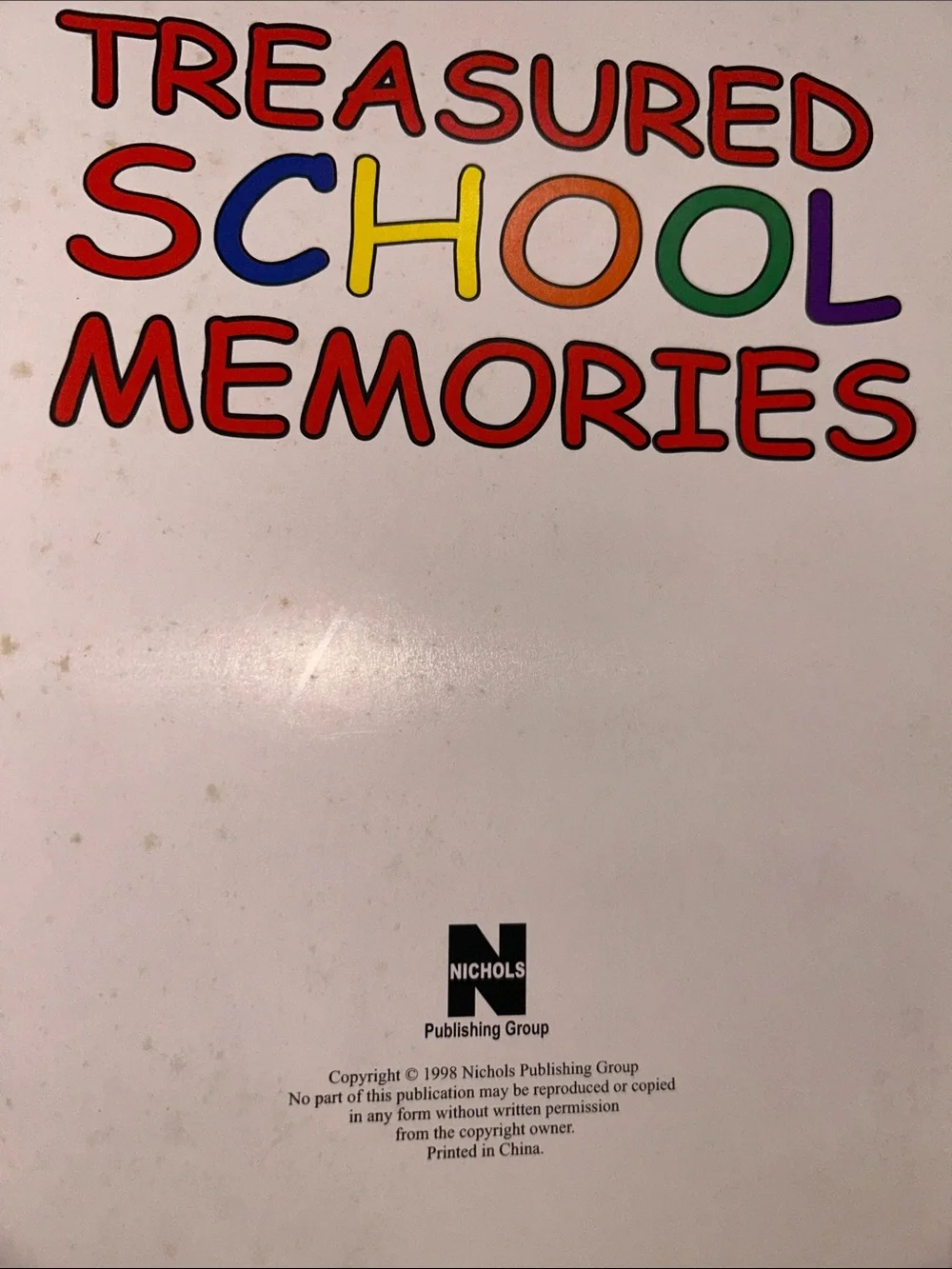 NEW- School Memories Book